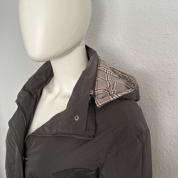 NEW WOMEN'S PLUS SIZE HOODED JACKET LINED ZIPPED TRENCH COAT - Picture 5 of 16